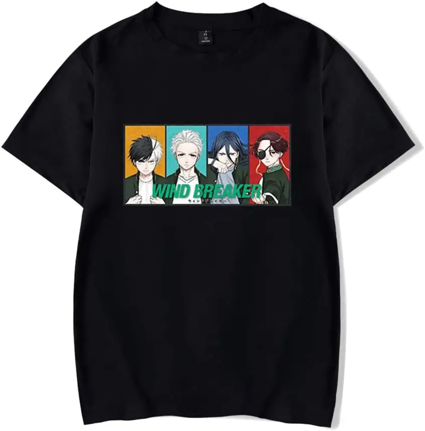 

Wind Breaker Anime T-Shirt Merch Casual Short Sleeved T Shirt Unisex Tee