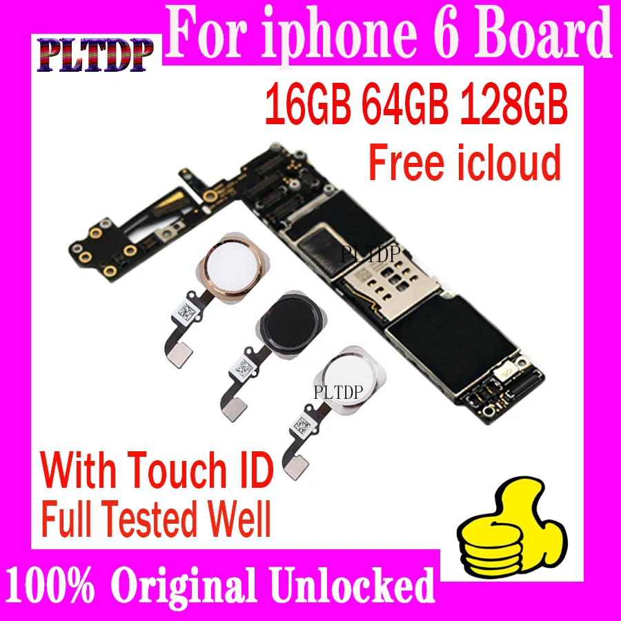 Nessun Account Id Clean Icloud Logic Board Per Scheda Madre Iphone 6 Con Sistema Ios 16Gb 64Gb 128G Piastra Della Scheda Madre Sbloccata Originale