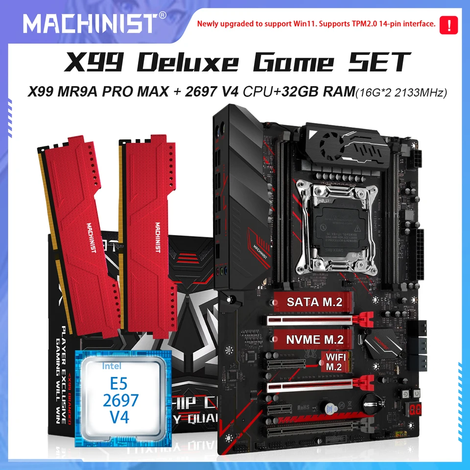 MACHINIST X99 kit Motherboard MR9A PRO AMX Set Intel Xeon E5 MACHINIST X99 kit Motherboard MR9A PRO AMX Set Intel Xeon E5