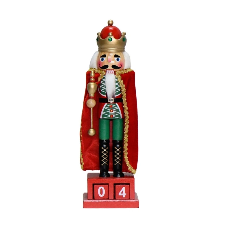 

King Nutcrackers Advent Calendars Ornaments Christmas Decorations Wood Figures Toy Christmas Countdown Calendar New Year