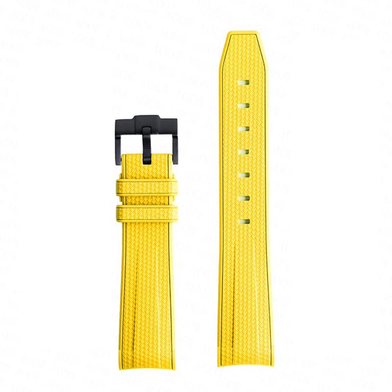 Premium 20mm Rubber Silicone Watch Band - Curved End Wrist Bracelet