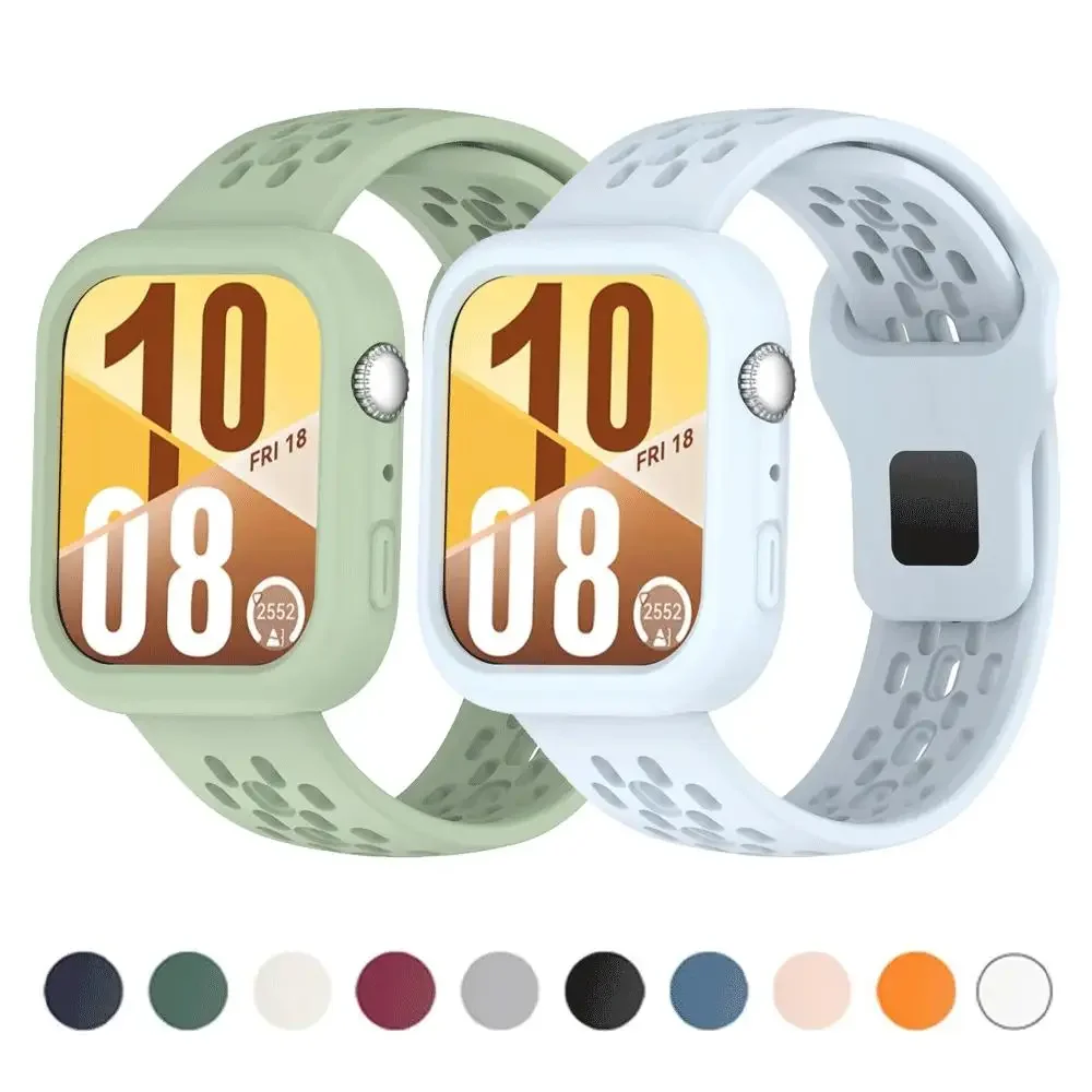 Versatile 2-in-1 Silicone Watch Strap and Case - Adjustable Replacement Band