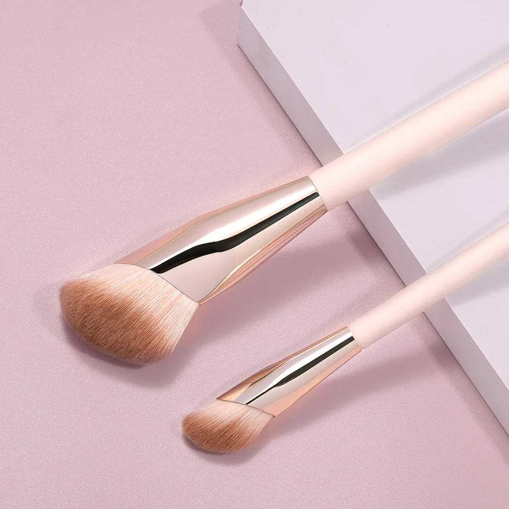 

Powder Brush 2PCS Diamond Head Synthetic Hair Bristles Loose Powder Brush Highlight Brush Professional Makeup Brush Bethy Beauty