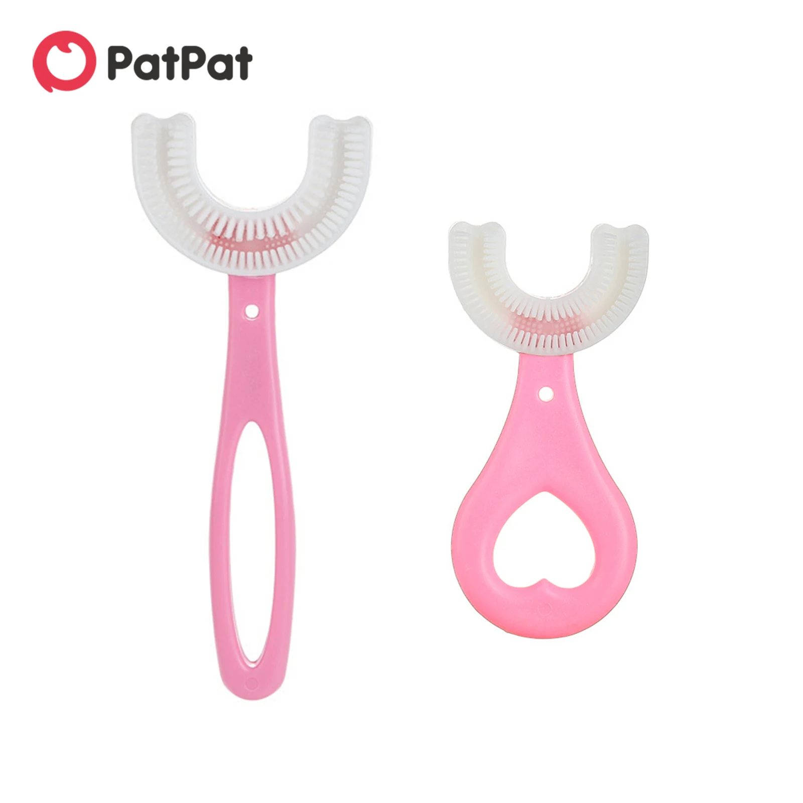 PatPat Kids Toothbrush U-Shaped Silicone Brush Head Manual Toothbrush Oral Cleaning Tools Training Teeth Cleaning