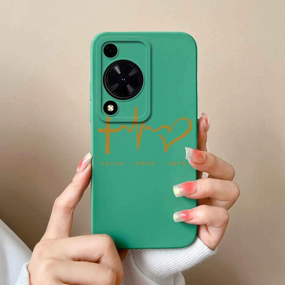 Colorful Love Heart Liquid Durable Shockproof Phone Case