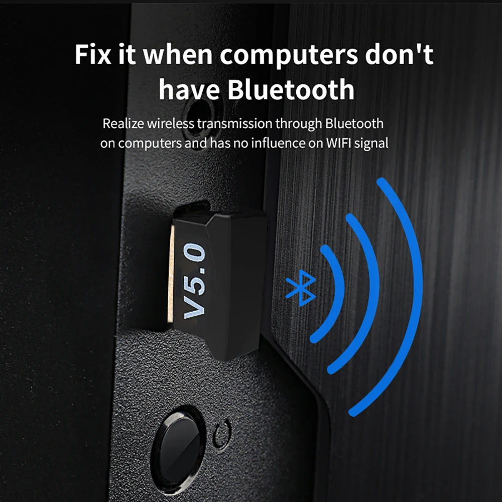USB Bluetooth 5.0 Adapter Transmitter Receiver Bluetooth Audio Bluetooth Dongle Wireless USB Adapter for PC Laptops Computer