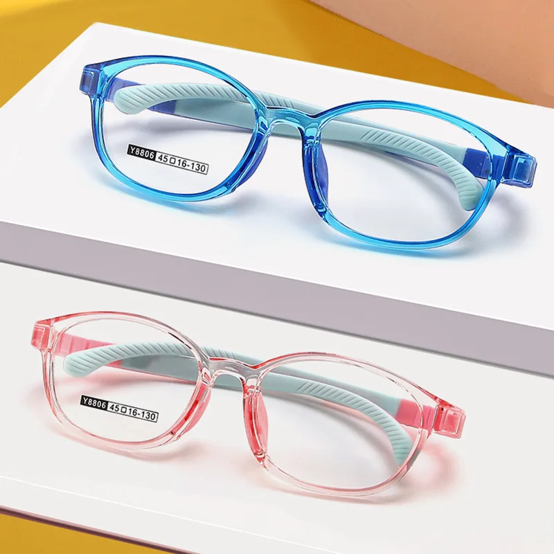 Square Teens Glasses Kid Optical Myopia Glasses Boy Girl Amblyopia Frame Prescription Anti Reflective TR90 Computer Eyeglasse