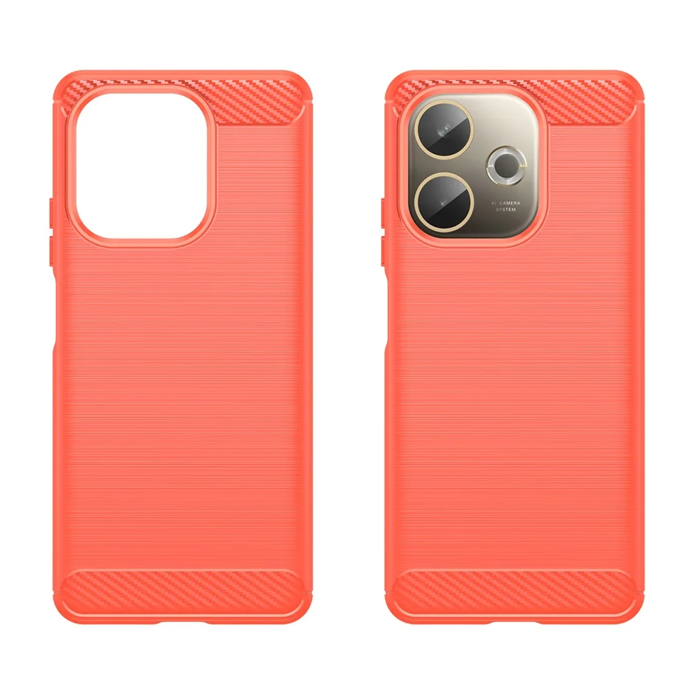 Anti-Shock Carbon Brushed TPU Gel Case with Rugged Armor Design