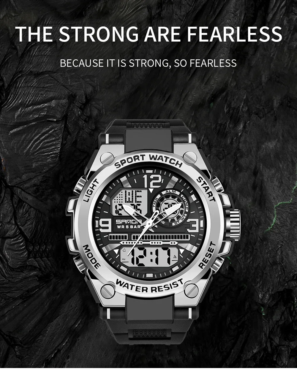 

SANDA 2023 Top Brand Men's Watches 5ATM Waterproof Sport Military Wristwatch Quartz Watch for Men Clock Relogio Masculino 6024