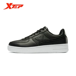 Xtep Unisex Non-Slip White Skateboarding Sneakers - Luxury Casual Footwear - 42 (BLACK)