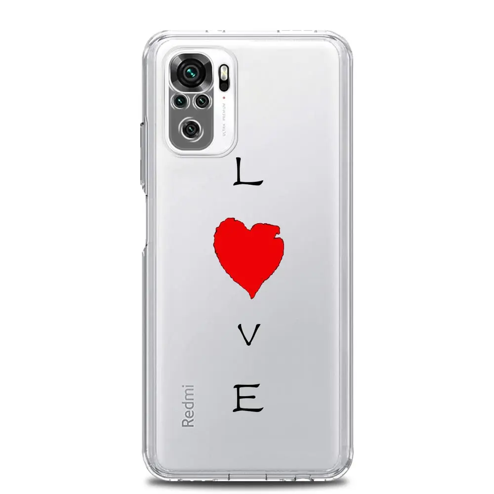 Clear Pink Heart I Love You Phone Case Cover