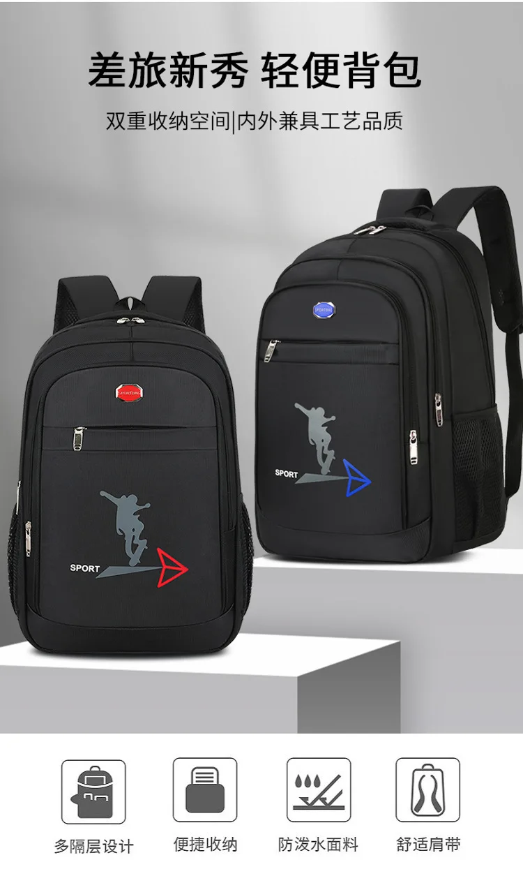 Multi Schichten Verdicken Rucksack männer Große Kapazität Casual Reise Weibliche High School Junior High School Student Schule Tasche – Detail 1