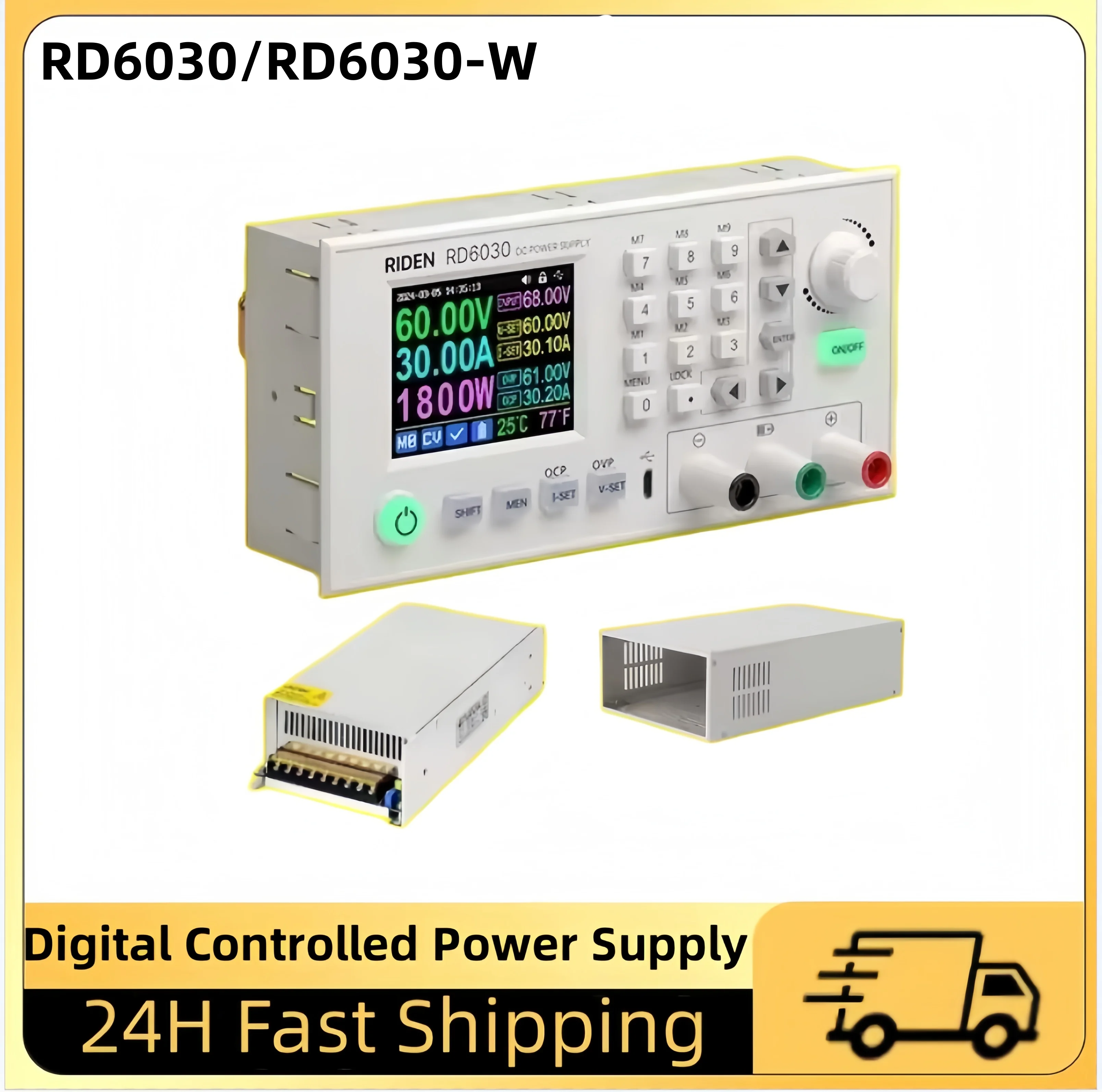 RD RD6030 RD6030W 60V 30A DC 조정 가능한 스텝다운 전압 벤치 조정형 전원 공급 장치 벅 컨버터 배터리 ...