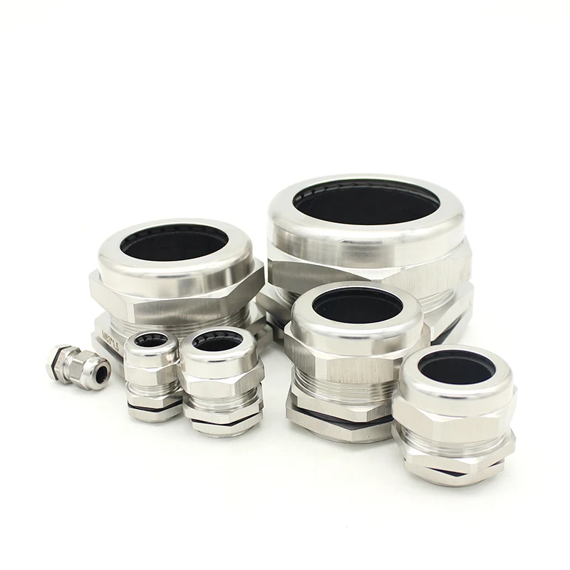 PG Type 304 Stainless Steel Cable Gland IP68 Metal Waterproof Fixing Joint PG7 PG16 PG25 M32 M25 Nickel Coated Connector M12 M16