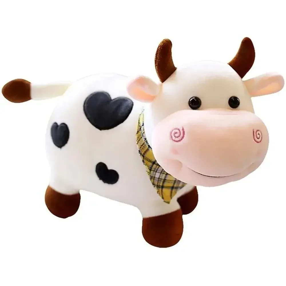 Cartoon Cute Cow Plush Toy Soft Animal Cattle Plush Toy Kawaii For Girls Cotton Animal Doll Filled Home Decoration