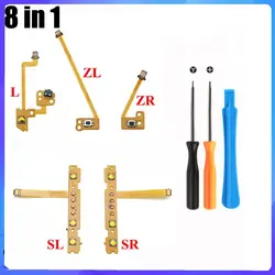 8 In 1 Replacement ZL ZR L SL SR Button Ribbon Flex Cable For Nintendo Switch Joy Controller Repair Kit With Repair Tool