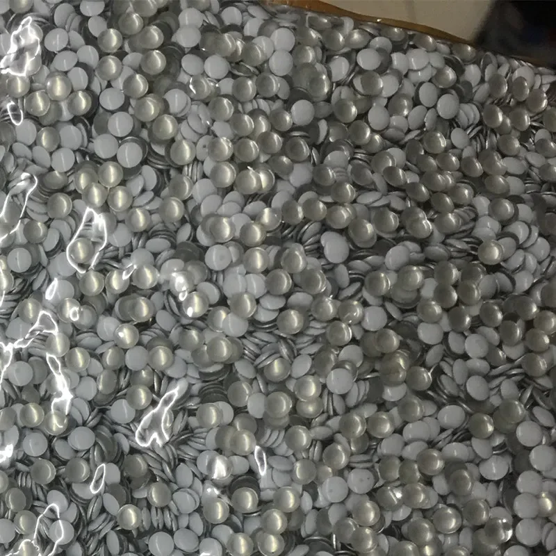 500 개/몫 3mm 화이트 라운드 플랫 백 아이언 핫픽스 네일 헤드 핫 픽스 핫 픽스 라인 석 웨딩 드레스 의류 액세서리