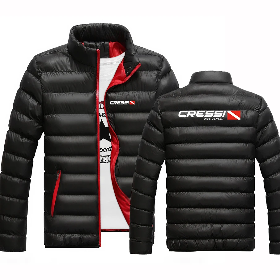 

Scuba diving Cressi 2023 four-color cotton-padded jacket winter men's casual fashion coat warm fashion new quality clothes