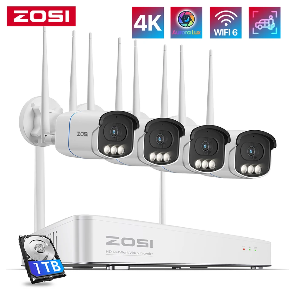 ZOSI 4K WiFi Security Camera System with Night Vision
