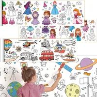 Ocean Car Dinosaur Princess Children Drawing Roll Coloring Paper Roll for Kids Drawing Paper DIY Painting Drawing Color Filling 1
