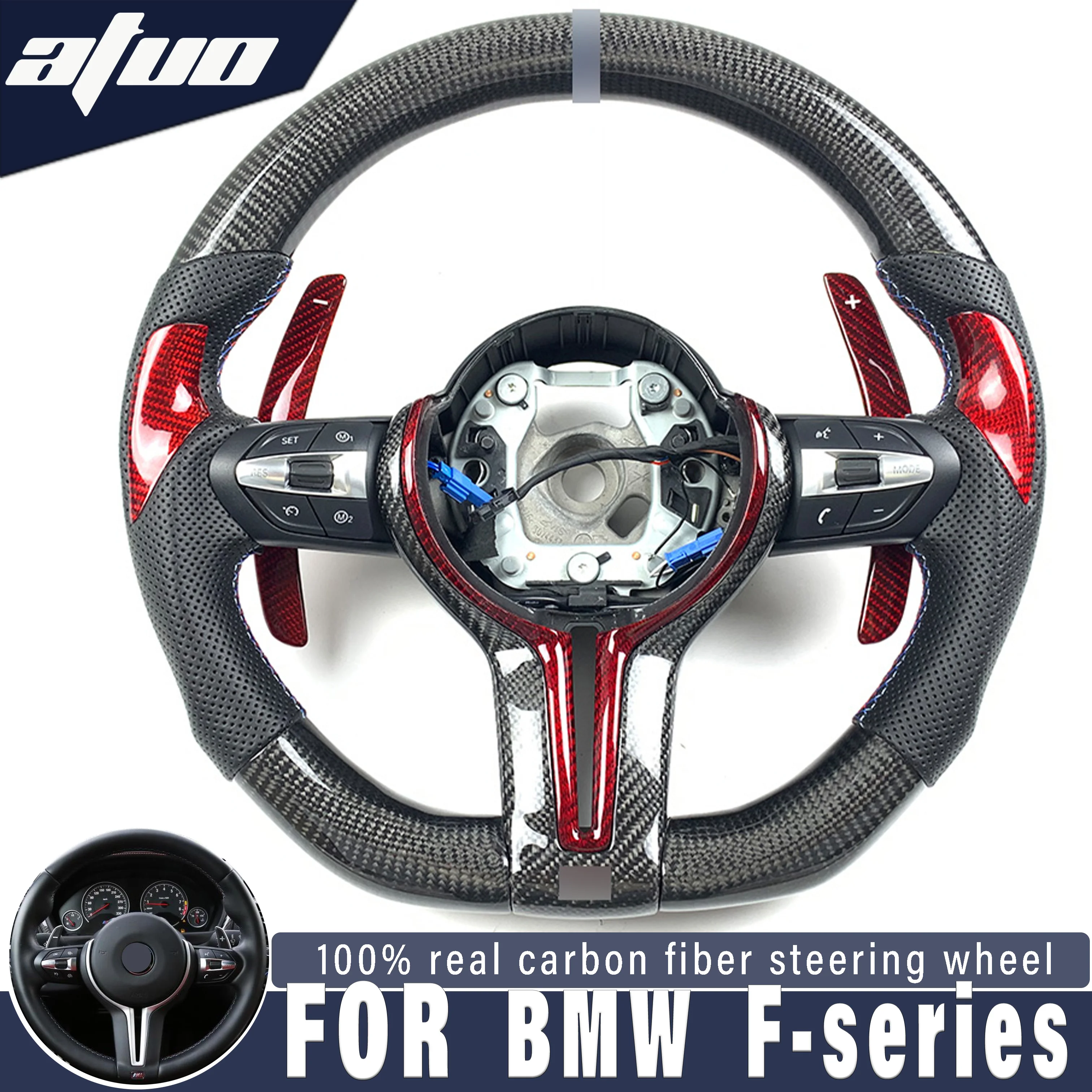 

Рулевое колесо из углеродного волокна под заказ для BMW M M3 M5 M6 F01 F02 F06 F07 F10 F11 F12 F13 F30 F32 F80 F91 E90 E91 E92