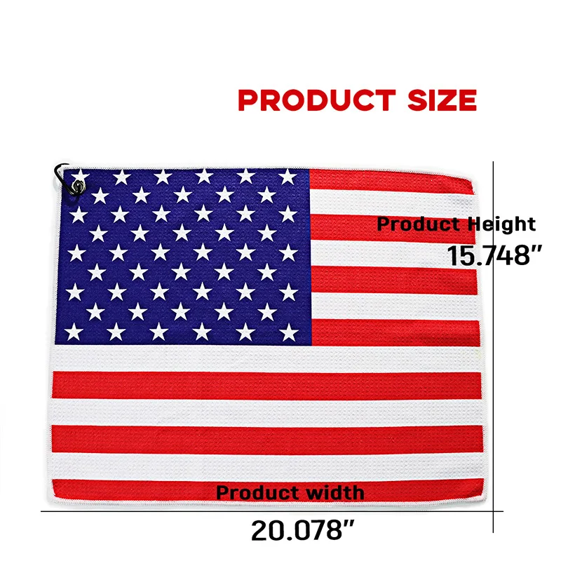 Golf Towel Club Brush And Fine Fiber Sports Towel Good Water Absorption Magnetic Button Cleaning Brush