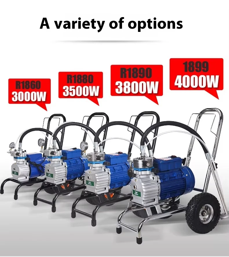 High Pressure Airless Paint Sprayer 3000-4000W Dual Gun Support Stainless Steel