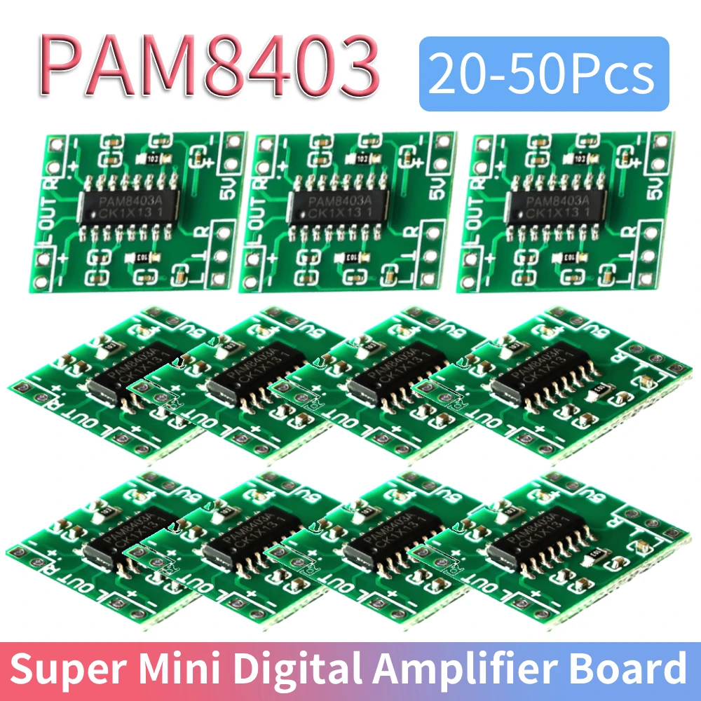 20/30/50Pcs PAM8403 Super Mini Power Amplifier Board Module 2.5V-5.5V 2 ...