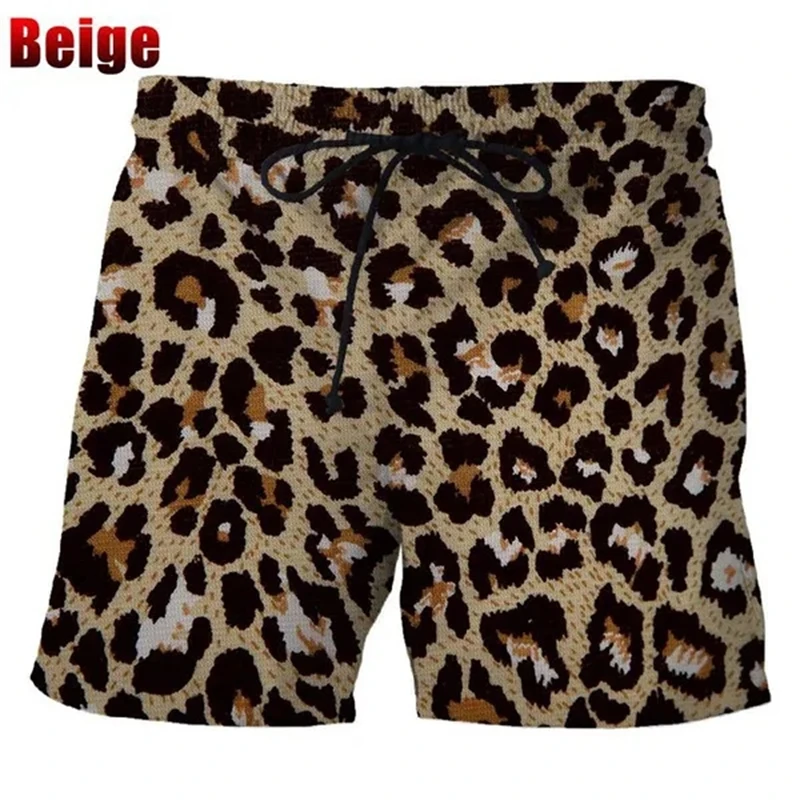 Sommer mode klassische bunte Leopard 3d gedruckt Herren Shorts Unisex lässig Strand schwimmen schnell trocknendes Surfbrett – Detail 11
