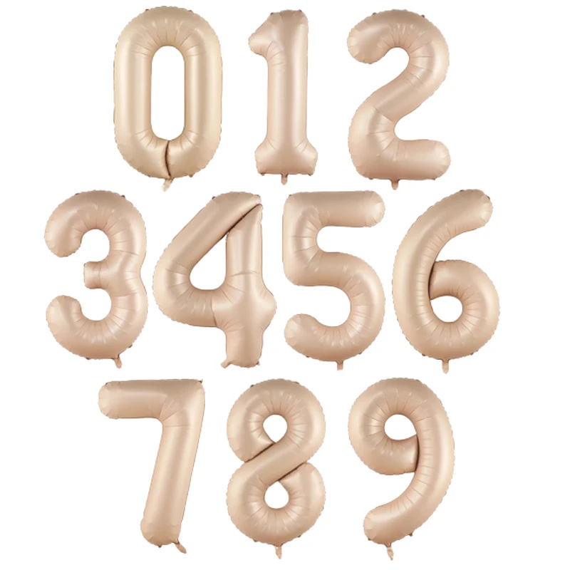 Globos de helio de aluminio grandes de 40 pulgadas con números del 0 al 9, decoraciones para fiestas de bodas, baby showers, figuras grandes, suministros para globos de aire