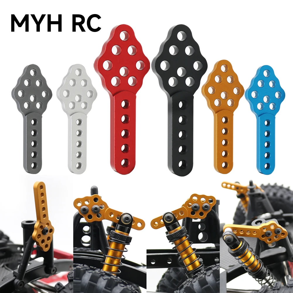 MYHRC Einstellbare Dämpfer aus Aluminiumlegierung, Stoßdämpferhalterung, Mehrfachwinkelständer für 1/10 Axial SCX10 II Rock Crawler 90046 RC-Autoteile