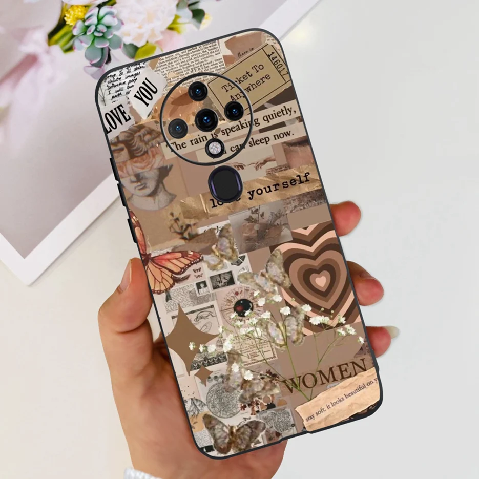 Cute Fashion Painted Soft Silicone Phone Case with Bumper 6.8