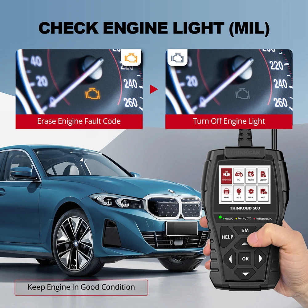 Automotive Diagnostic Scanner THINKCAR THINKOBD 500 Car Diagnostic Tools for Auto Obd2 Scanner Automotive Obd 2 Version Diagnosis Lifetime Free Update