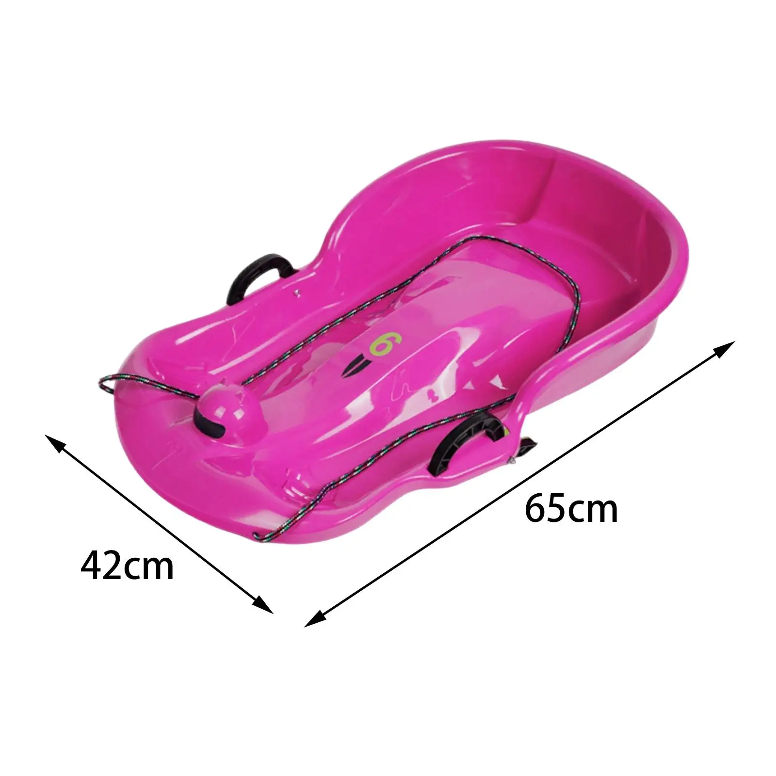 Winter Double Snow Sled, Snow Sled, Downhill Non-Slip Pedal Sled for