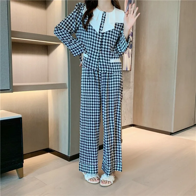 Sleepwear PJS Suit Satin Pajamas Sleep 