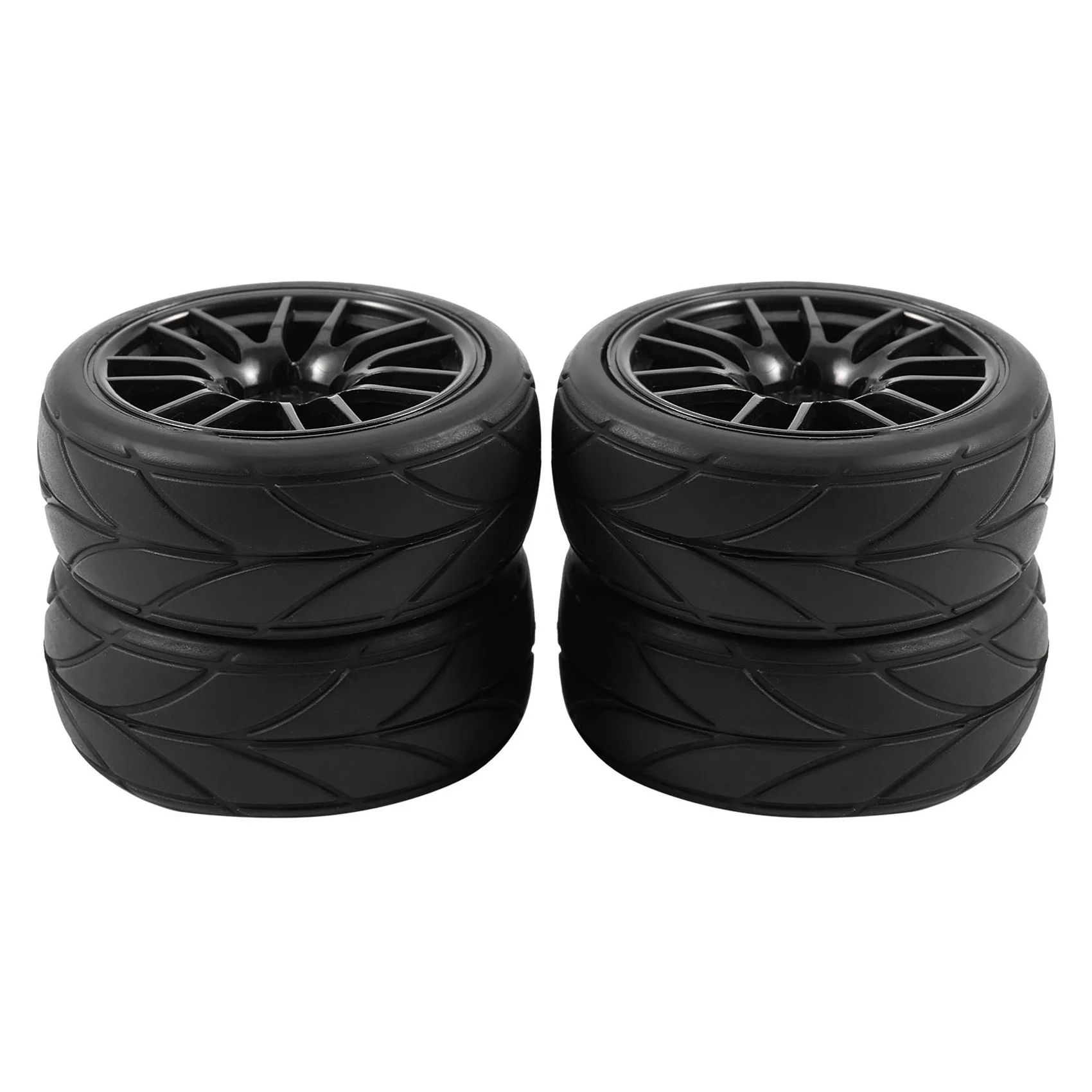 Pneus de course RC en caoutchouc pour 1/10, détail du flanc et de la jante