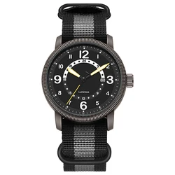 Enhanced Field Watch with Luminous Display and Fabric Strap (Grey Black)
