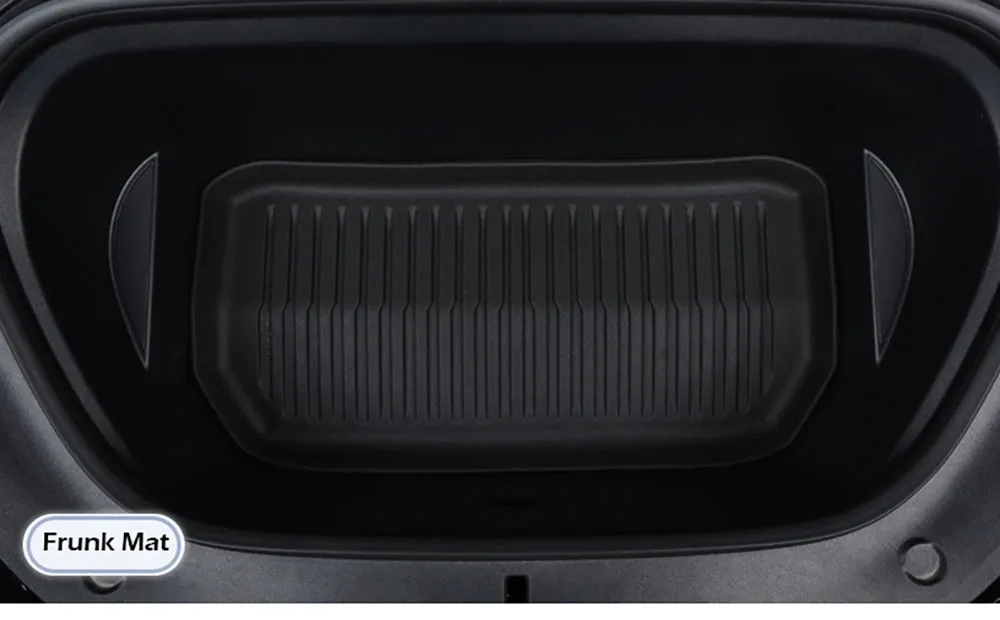 Floor Mat with Door Sill Strip For 2025 Tesla Model Y Juniper Launch All Weather TPE Trunk Cargo Liner Boot Mat Backrest Pad
