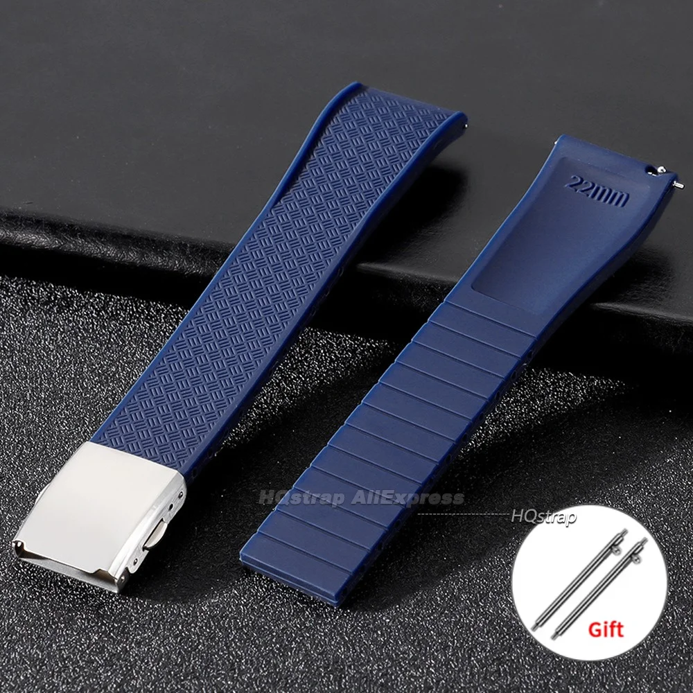 Deluxe Silicone Quick Release Waterproof Watch Strap with Universal Folding Buckle