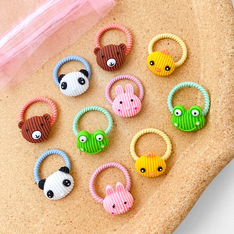 10 Teile/satz Neue Nette Cartoon Stirnbänder Mädchen Elastische Haarbänder Haar Zubehör für Kinder Scrunchies Headwear Ornamente Geschenk – Detail 8