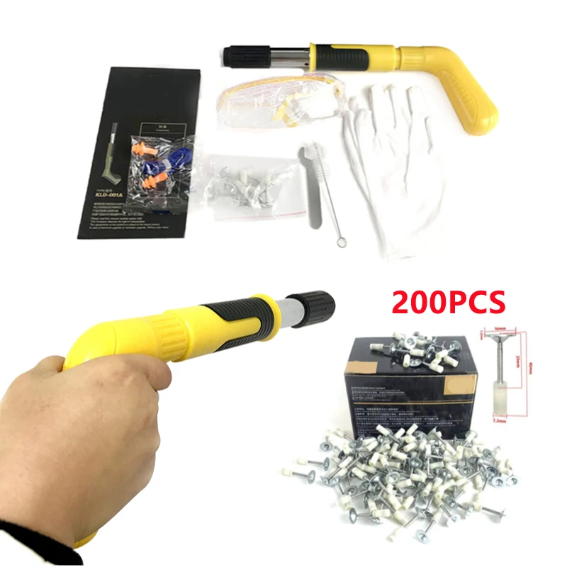 

Steel Nails Guns Rivet Tool Brick Wall Anchor Wire Slotting Device Decoration Rivet Gun Home Wall Fastener Set Power Tools