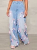 Designer Bow High Rise Women’s Jeans Wide Leg Denim Pants For Woman Washed Jeans with Pockets Baggy Denims Trousers 3