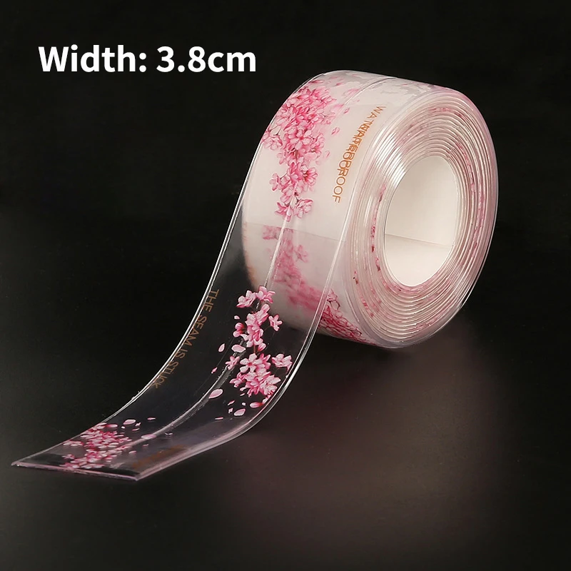 2021 New Bathroom Kitchen Shower Sink Bath Sealing Strip Tape Caulk Strip Self Adhesive Waterproof Wall Sticker Sink Edge Tape 