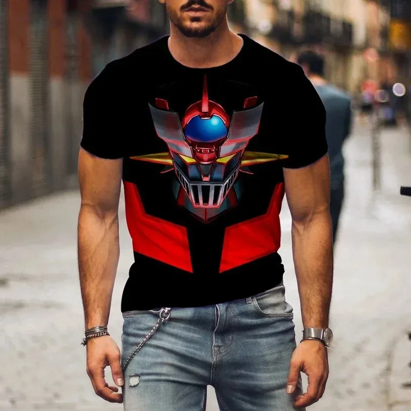 New Mazinger Z T Shirt Anime Robot 3D Print Men Woman Short