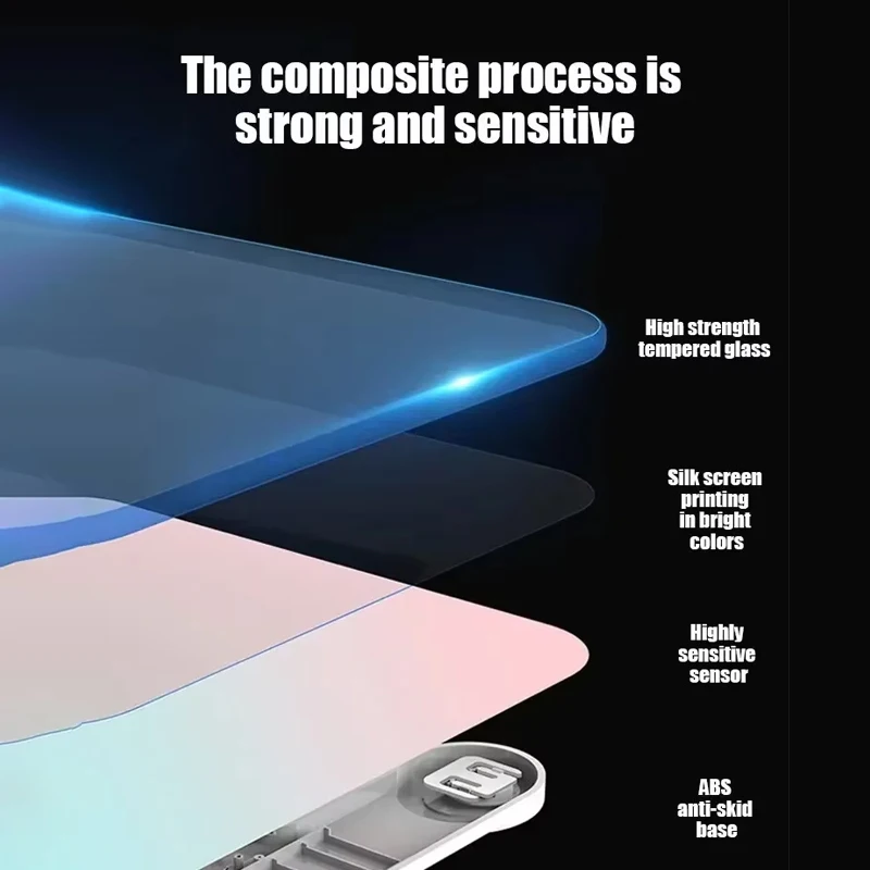 Gradient Color Intelligent LCD Electronic Scale Digital Display Glass Weight Scale Balance Body Electronic Scale For Weight Meas 5