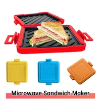 Microwave Sandwich Maker No Electricity Microwavable Toast Maker Time Saving Microwave Oven Breakfast Machine for Fast Breakfast 1