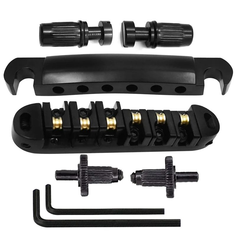 

1 комплект из 6-струнной электрогитары Tune-O-Matic Bridge и Tailpiece С столбами для электрогитары Les Paul SG LP, черного цвета