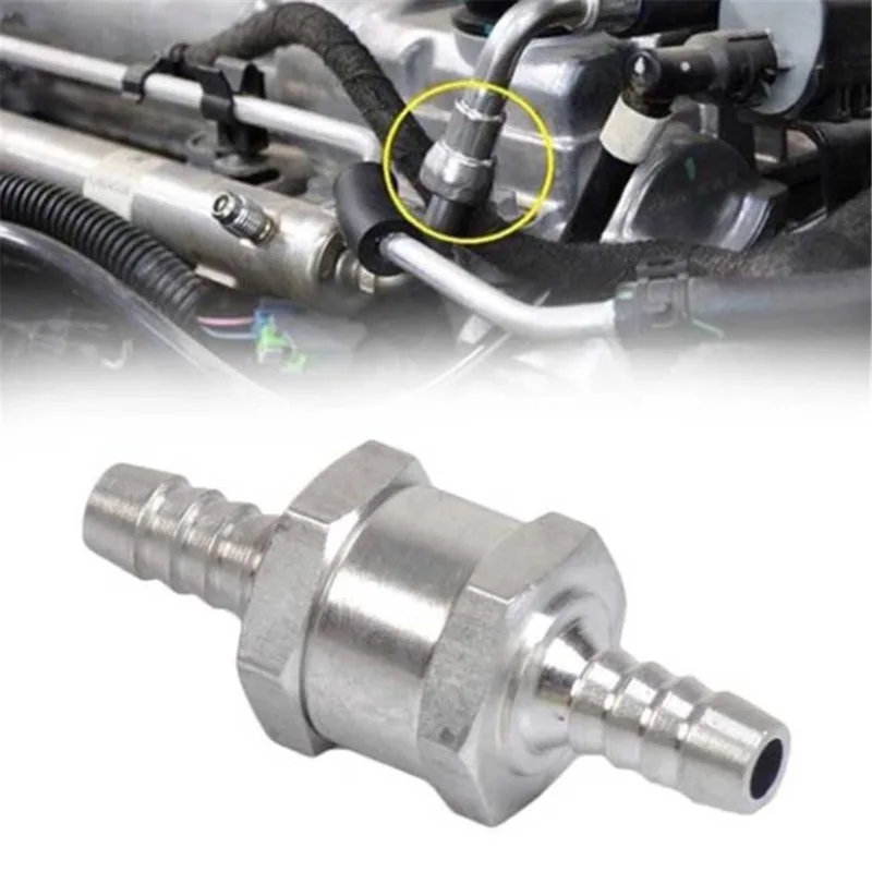 Fuel Check Valve Aluminium Alloy One Way Non Return 6/8/10/12mm for Car Vacuum Hose Oil Water Pumps Petrol Diesel