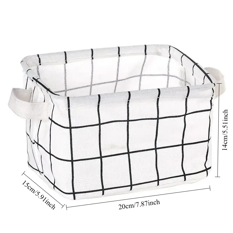 Desktop Storage Basket,Miscellaneous Storage Box,Cosmetics Storage Container,Reusable, Foldable,Office Stationery Storage Basket