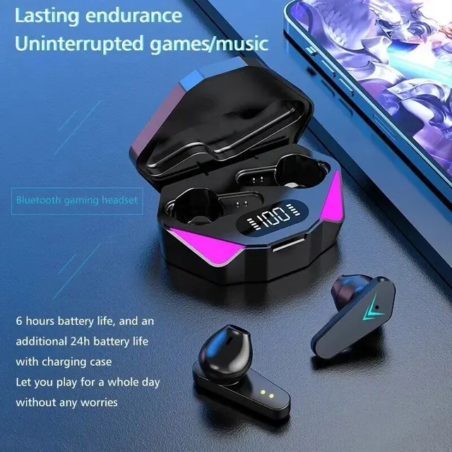 X15 TWS Wireless Bluetooth Headset LED Display Gamer Earbuds with Mic Wireless Headphones Noise Cancelling Bluetooth Earphones 5